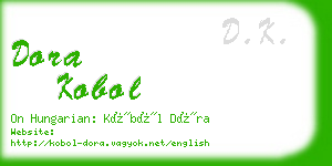 dora kobol business card